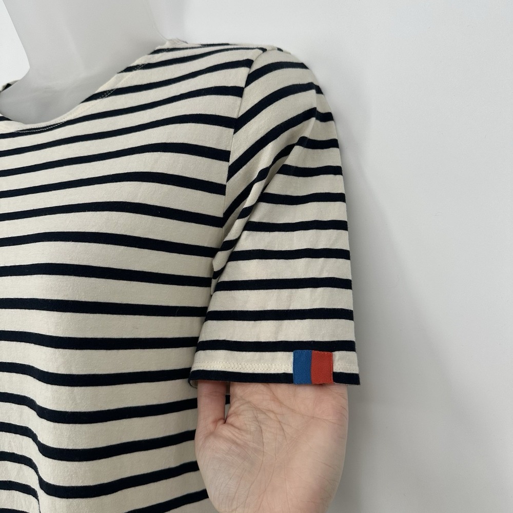 Kule Womens Sz XS 100% Cotton Short Sleeve Black White Striped Mini Shirt Dress‎ - Picture 3 of 7